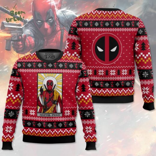 Marvel Jesus Deadpool Ugly Christmas Sweater – Superhero Christmas Vibes