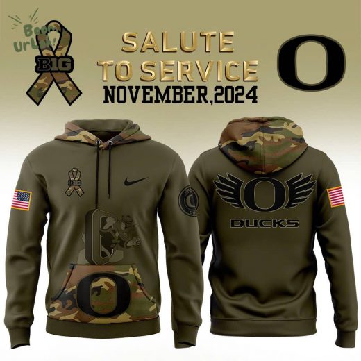 Men’s Oregon Ducks 2024 Nike Camo Salute to Service Hoodie – Military Tribute