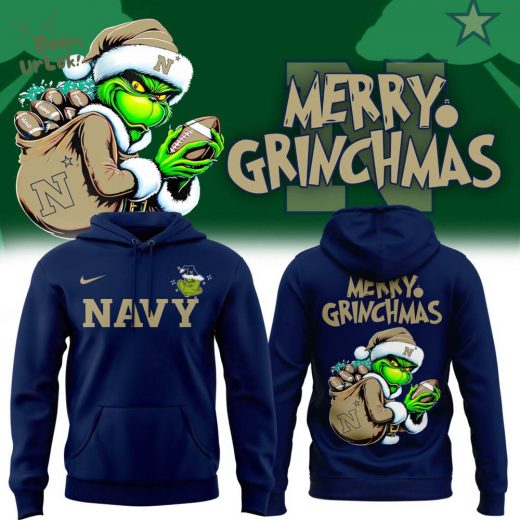 Merry Grinchmas Navy Midshipmen 2024 Hoodie