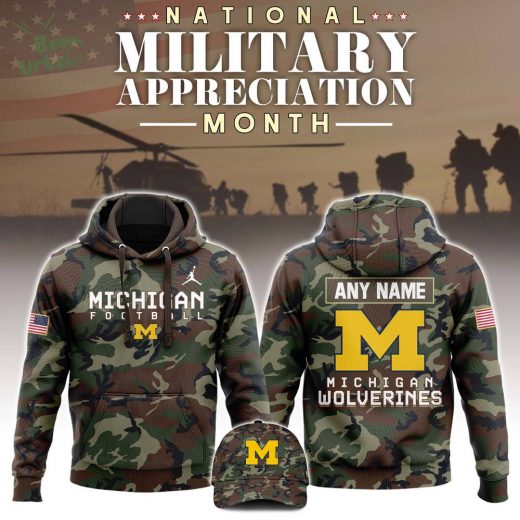 Michigan Football 2024 Military Appreciation Club Pullover Hoodie – Team Spirit Edition