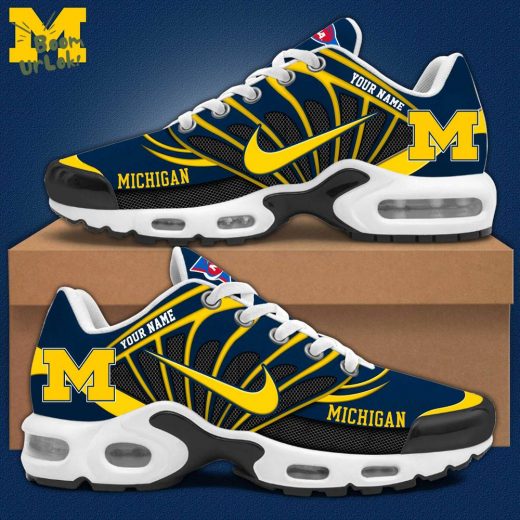 Michigan Football Personalized Air Max Plus Sneakers – Custom College Football Shoes