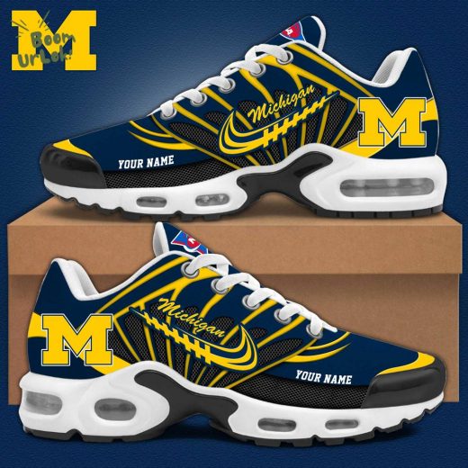 Michigan Football Personalized Air Max Plus Sneakers – Custom Design