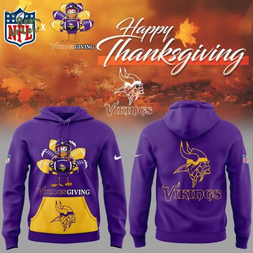 Minnesota Vikings 2024 Happy Thanksgiving Day Limited Hoodie