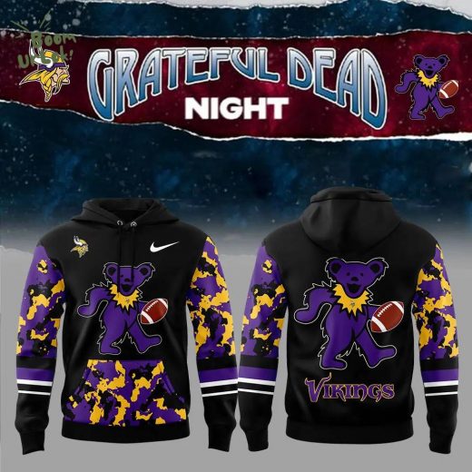 Minnesota Vikings Grateful Dead Night 2024 Special Edition Nike Hoodie