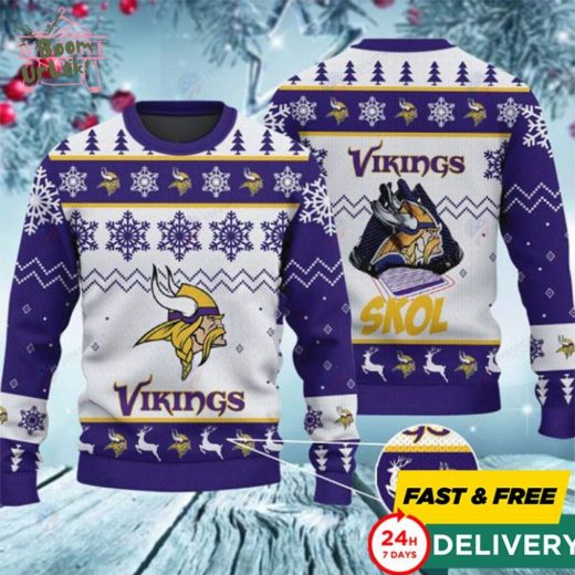 Minnesota Vikings Skol Ugly Christmas Sweater – 2024 Holiday Edition