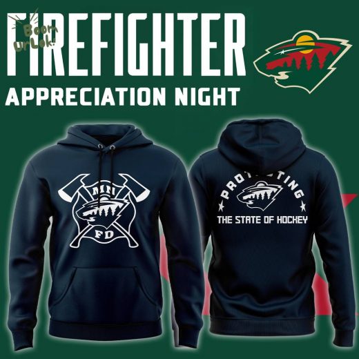 Minnesota Wild 2024 Firefighter Appreciation Night Limited Edition Hoodie