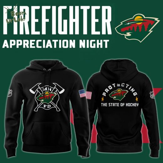 Minnesota Wild 2024 Firefighter Appreciation Night Premium Limited Edition Hoodie