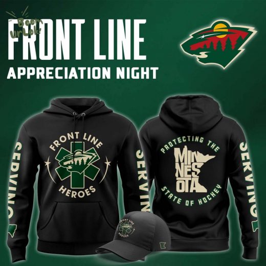 Minnesota Wild 2025 Front Line Appreciation Night Premium Hoodie