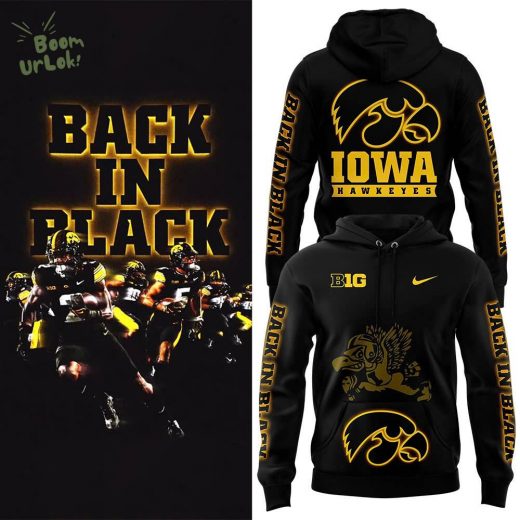 Nike Iowa Hawkeye 2024 Back in Black Football Hoodie – Premium Edition