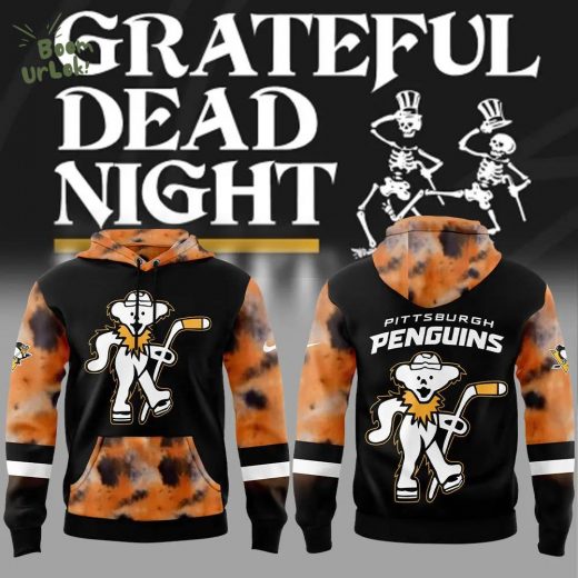 Nike Pittsburgh Penguins Grateful Dead Night Black Hoodie – Limited Edition 2024