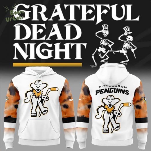 Nike Pittsburgh Penguins Grateful Dead Night White Hoodie – 2024 Version