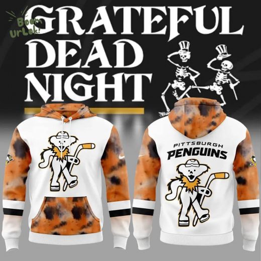 Nike Pittsburgh Penguins Grateful Dead Night White Hoodie – New Design Edition