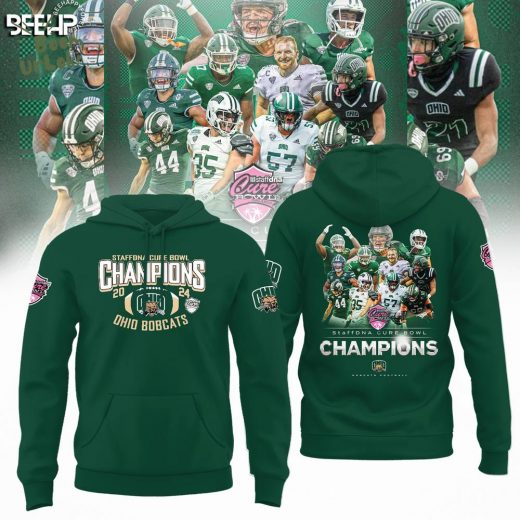 Ohio Bobcats CURE Bowl 2024 Champions Hoodie