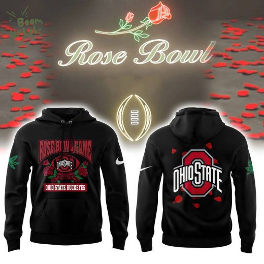 Ohio State Rose Bowl Game 2025 Playoff Hoodie Black Edition