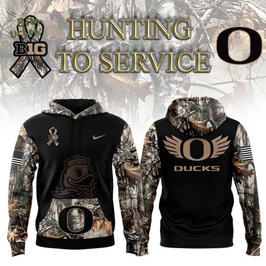 Oregon Ducks 2024 Camo Hunting Nike Football Hoodie