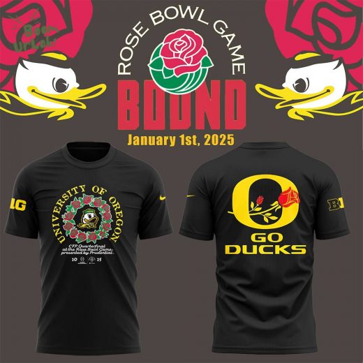 Oregon Ducks 2024 Rose Bowl Game T-Shirt Limited Edition