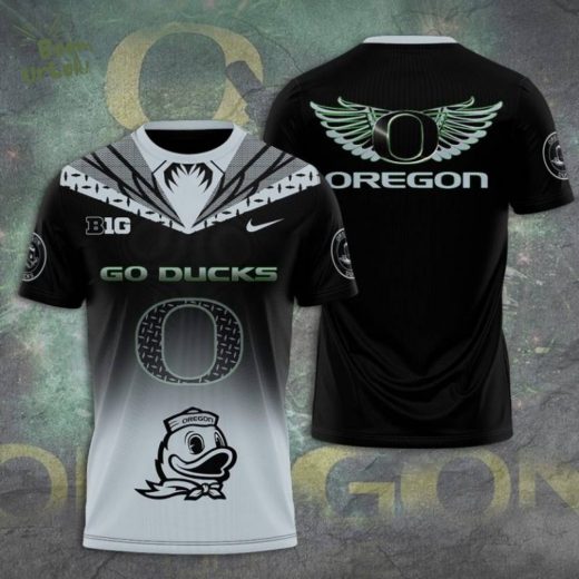 Oregon Ducks Football 3D T-Shirt – 2024 Edition