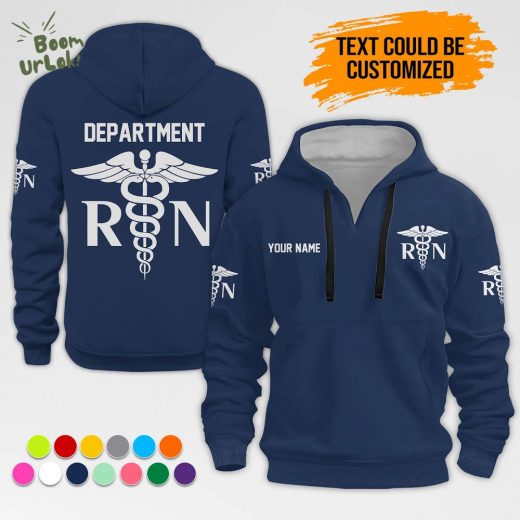 Personalized Nurse RN 2D Printed Hoodie | Custom Name Medical Hoodie