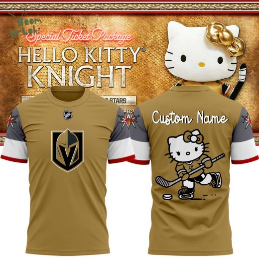 Personalized Vegas Golden Knights x Hello Kitty T-Shirt 2024