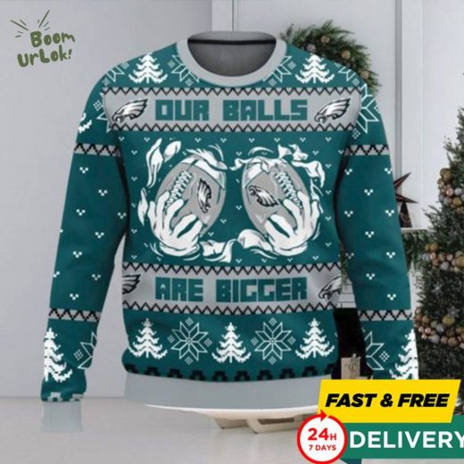 Philadelphia Eagles Ball Ugly Christmas Sweater – 3D Printed Men & Women Christmas Gift