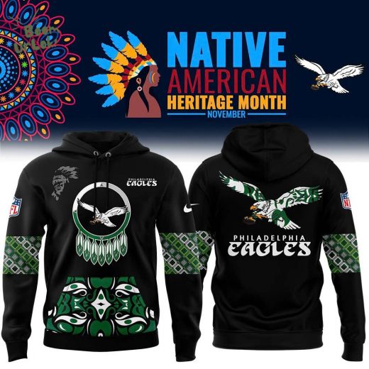 Philadelphia Eagles Men’s Nike 2024 Native American Heritage Month Premium Limited Pullover Hoodie