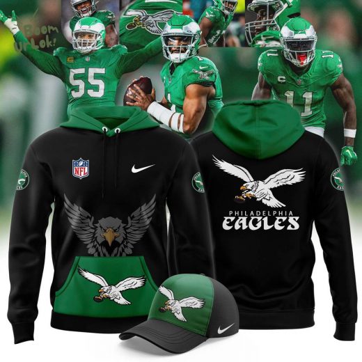 Philadelphia Eagles Unisex Nike Green 2024 Throwback Hoodie