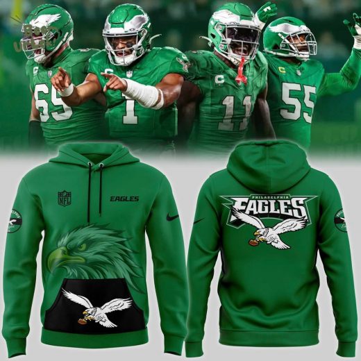 Philadelphia Eagles Unisex Nike Kelly Green 2024 Throwback Special Edition Hoodie