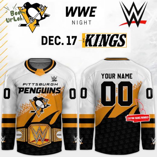 Pittsburgh Penguins x 2024 WWE Night Premium Limited Custom Jersey