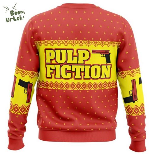 Pulp Fiction Merry Xmas Again Ugly Christmas Sweater – Quentin Tarantino Tribute