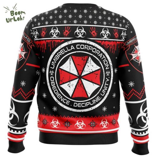 Resident Evil Umbrella Co. Christmas Ugly Christmas Sweater – Video Game Holiday