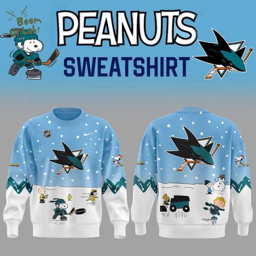 San Jose Sharks Peanuts & Snoopy Night Nike Sweatshirt – 2024 Edition