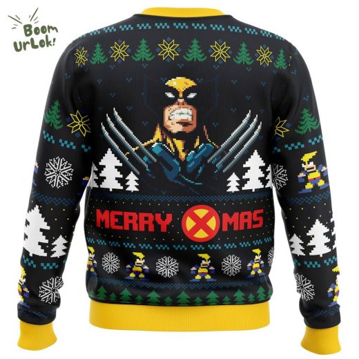 Santa Claws Wolverine Ugly Christmas Sweater – Marvel X-Men Holiday Edition