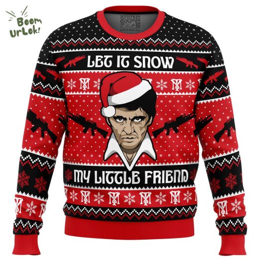 Scarface Let It Snow Ugly Christmas Sweater – Holiday Classic Edition