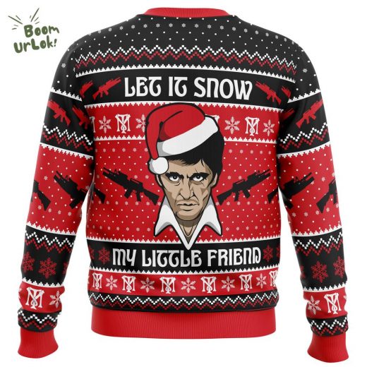 Scarface Let It Snow Ugly Christmas Sweater – Holiday Classic Edition