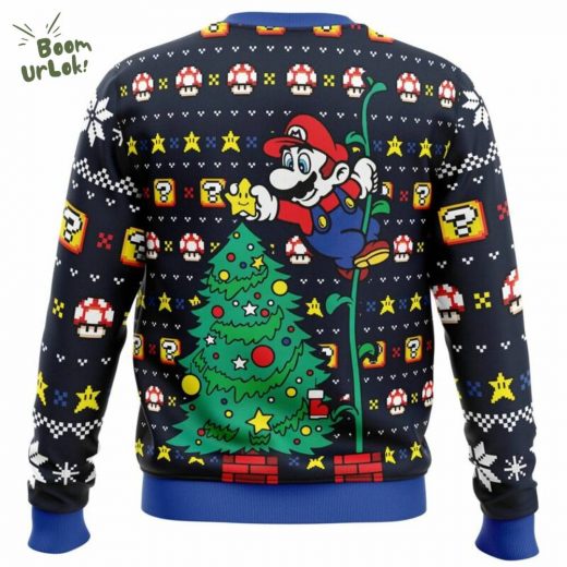 Super Mario Bros. Xmas It’s a Tree Ugly Christmas Sweater – Classic Game Holiday