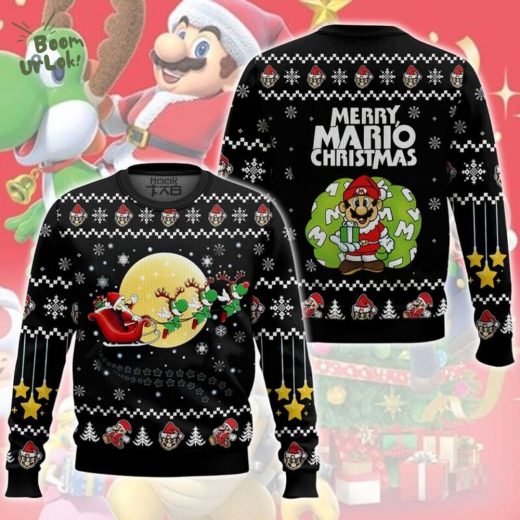 Super Mario Christmas Ugly Christmas Sweater – Classic Gaming Holiday Edition