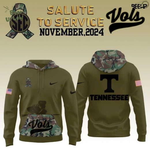 Tennessee Volunteers Camo 2024 Salute to Service Hoodie – Camouflage Edition