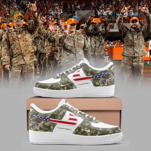 Texas Longhorns 2024 U.S. Military Custom Name Air Force Shoes