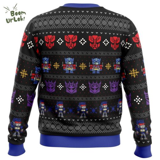 Transformers Xmas in Disguise Ugly Christmas Sweater – Robot Holiday Edition