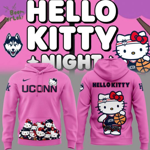 UConn Women’s Basketball Hello Kitty Pink 2024 Hoodie