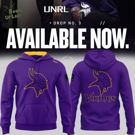 UNRL x NFL Minnesota Vikings 2024 Fan Edition Crossover Hoodie II