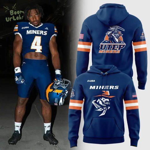 UTEP Football Navy Blue Uniform Hoodie – Special 2024 Release