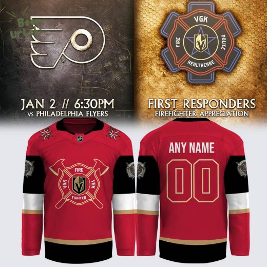 Vegas Golden Knights Special Firefighter Hockey Jersey 2024