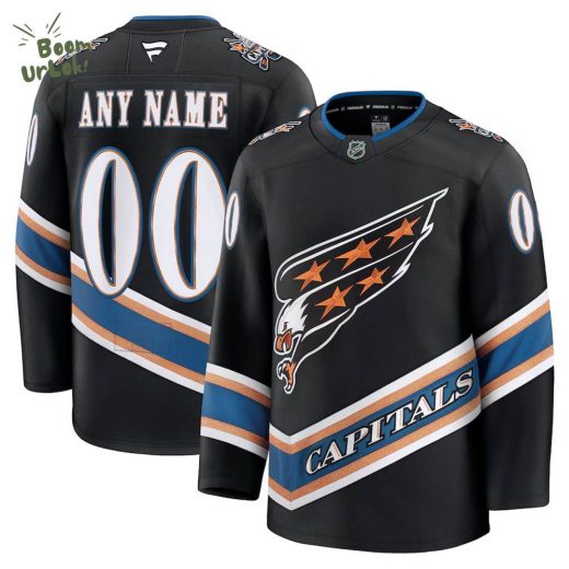 Washington Capitals Fanatics Black Alternate 50th Anniversary Premium Custom Jersey