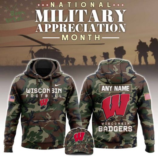 Wisconsin Football 2024 Military Appreciation Club Hoodie