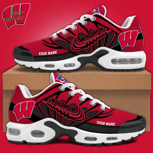 Wisconsin Football Personalized Air Max Plus Sneakers – Custom 2024