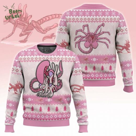 Xenomorph Alien Ugly Christmas Sweater – Sci-Fi Horror Holiday Special