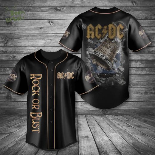 AC/DC Rock or Bust Baseball Jersey – Vintage Rock Style