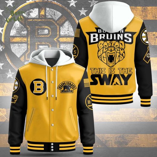 Boston Bruins “This Is The Sway” Hooded Baseball Jacket 2024