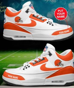 Cleveland Browns Air Jordan 3 Shoes Personalized – Custom Fan Shoes